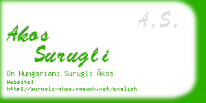 akos surugli business card